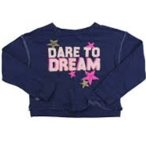 Zelos girls pink and navy blue Dare to Dream sweatshirt size XL